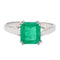 Bague 56 Bague Or blanc Emeraude 58 Facettes 578380CD