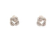 Boucles d'oreilles boucles d'oreilles POIRAY puces tresse or blanc diamants 58 Facettes 254847