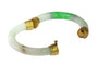 Bracelet Jade vintage avec raccords en or 18 carats : les chroniques silencieuses d'un bracelet victorien 58 Facettes 19254-0157