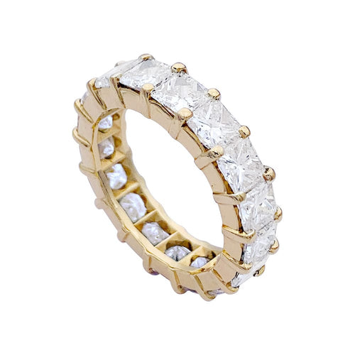 Bague 51 Alliance tour complet diamants princesse. 58 Facettes 32787
