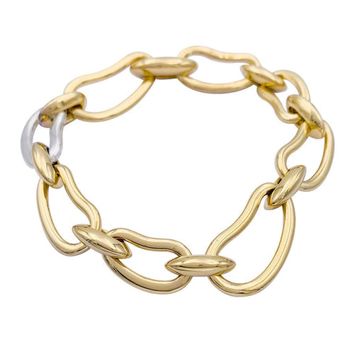 Bracelet Bracelet Pomellato, "Paisley", or jaune, or blanc, diamants. 58 Facettes 33056