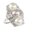 Bague 58 Bague de fiançailles diamant et perle 58 Facettes 22297-0116