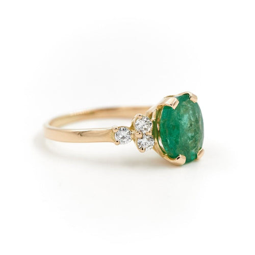 Bague 53 Bague Or jaune Emeraude 58 Facettes 1751507CN