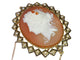 Broche Broche camée or, perles émail noir 58 Facettes 19176-0039