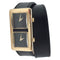 Montre Montre Chopard "Dualtime" en or jaune sur cuir. 58 Facettes 27257