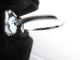 Bague 53 bague ISABELLE LANGLOIS solitaire coussin 53 topaze or blanc diamant 58 Facettes 254238