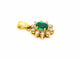 Pendentif Pendentif Fleur Or jaune Emeraude 58 Facettes 06530CD
