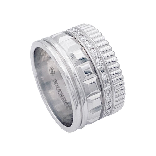Bague 60 Bague Boucheron, "Quatre Radiant Edition", or blanc, diamants. 58 Facettes 32723
