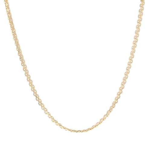 Collier Chaine or jaune maille plate 58 Facettes 15-085
