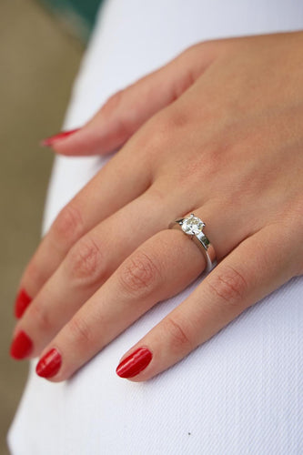 Bague 49 Bague Solitaire Platine Diamant 58 Facettes 1641757CN