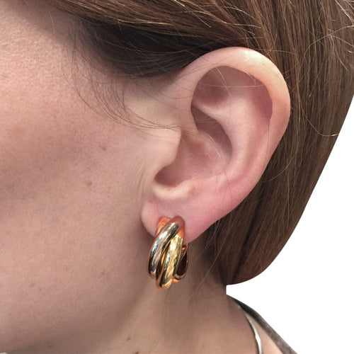 Boucles d'oreilles Boucles d'oreilles Cartier, "Trinity", trois ors, grand modèle 58 Facettes 30797
