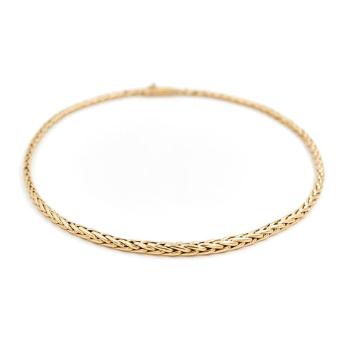 Collier Caplain Saint André Collier Maille palmier Or jaune Saphir 58 Facettes 1913087CN