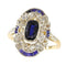 Bague 55 Bague de fiançailles Art Déco diamants Saphirs 58 Facettes 23263-0556