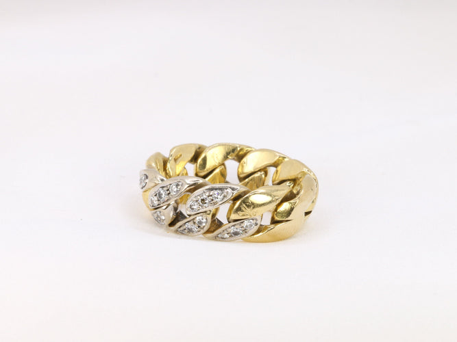 Bague Bague gourmette vintage Pomellato en or et diamants 58 Facettes