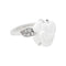 Bague 50 Bague Chanel "Camélia" en or blanc, agate blanche et diamants. 58 Facettes 30917
