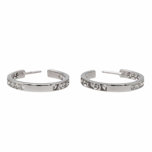 Boucles d'oreilles Boucles d'oreilles Créoles Or blanc Diamant 58 Facettes 2660052CN