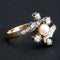 Bague Bague ancienne or jaune perle et diamants "Bouton Précieux" 58 Facettes