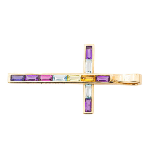 Pendentif Guy Laroche Pendentif Croix Or jaune Améthyste 58 Facettes 2270798CN