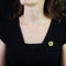 Broche Broche or jaune trèfle perle 58 Facettes CVBR19