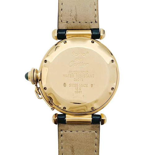 Montre Montre Cartier "Pasha" en or jaune, cuir. 58 Facettes 31121