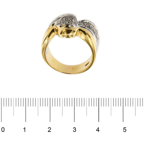 Bague 59 Bagues ruban 2 ors diamants 58 Facettes 14836