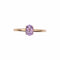 Bague Bague solitaire or jaune améthyste ovale 58 Facettes