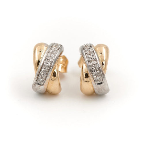 Boucles d'oreilles Boucles d'oreilles Demi créoles Or jaune Diamant 58 Facettes 1720421CN