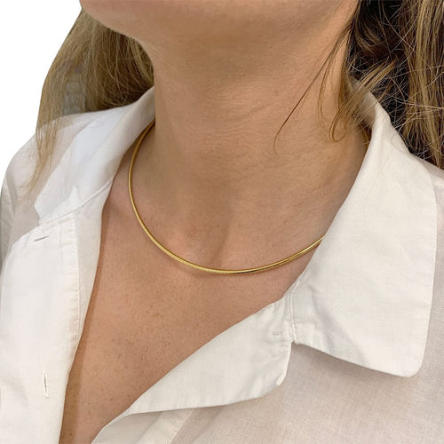 Collier Collier Stern omega or jaune, diamants. 58 Facettes 31881