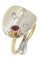 Bague BAGUE DE CRÉATEUR RUBIS ET DIAMANTS 58 Facettes 048131