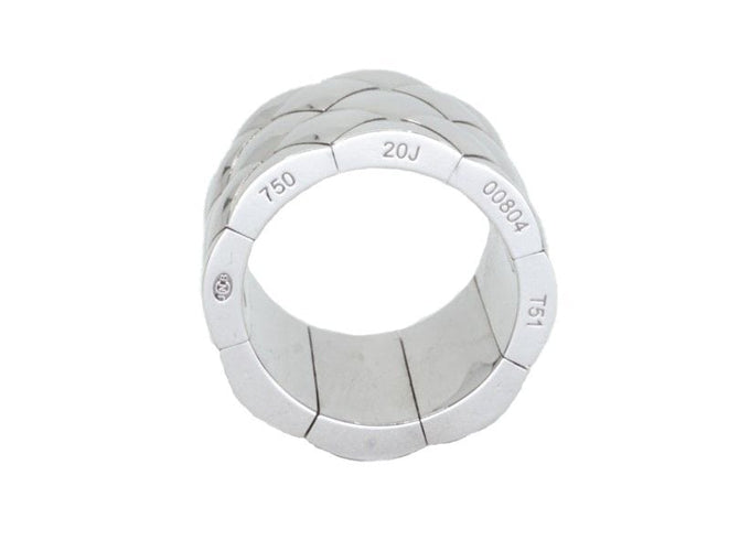 Bague Bague Chanel Matelassé, Or blanc 58 Facettes