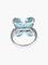 Bague 52 Bague Trèfle à quatre feuilles Topazes bleues 58 Facettes