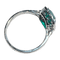 Bague 53 Bague Art Déco Or blanc Émeraude Diamants 58 Facettes