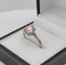 Bague Bague solitaire Platine et Diamant de synthèse rose 58 Facettes