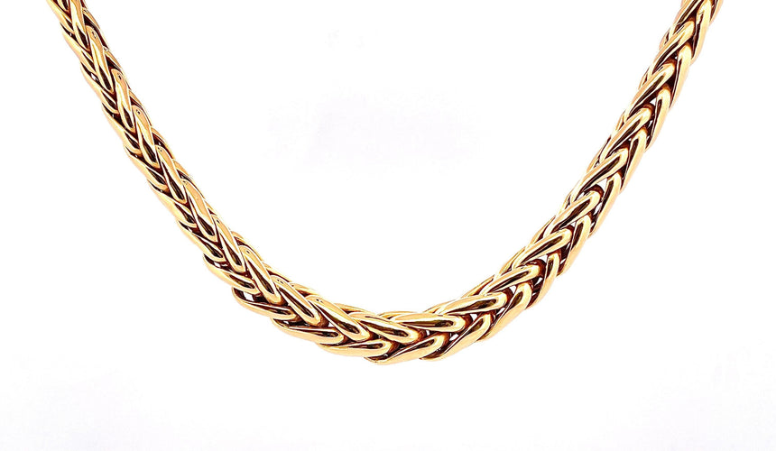 Collier Collier maille palmier en chute or jaune 58 Facettes