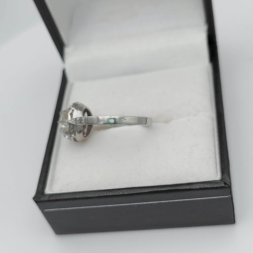 Bague 50 Bague solitaire en Or gris & Diamant 58 Facettes