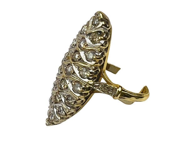 Bague 48 Bague Marquise 2 Ors Diamants 58 Facettes 20400000752