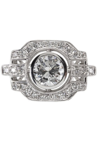 Bague BAGUE DIAMANTS STYLE ART-DÉCO 58 Facettes 038721