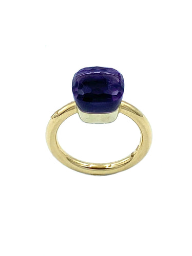 Bague Pomellato. Bague Nudo Classique or et améthyste 58 Facettes