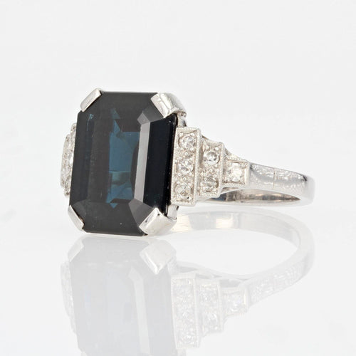 Bague 53 Bague art déco saphir diamants ancienne 58 Facettes 22-108