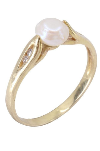 Bague 57 BAGUE PERLE ET DIAMANTS 58 Facettes 074711