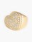 Bague 51 Bague Chevalière Coeur Diamants 58 Facettes