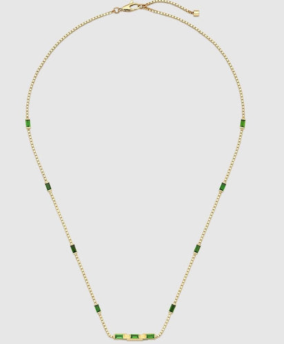 Collier GUCCI - COLLIER GUCCI LINK TO LOVE AVEC TOURMALINE TAILLE BAGUETTE 58 Facettes YBB702394002