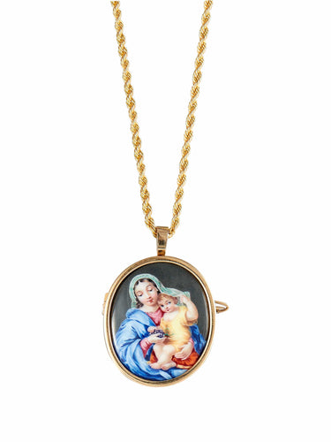Pendentif Pendentif Vierge à l'Enfant 58 Facettes