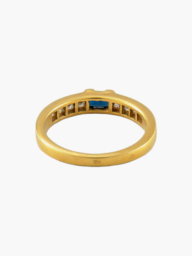 Bague 56 Bague Jonc Or Jaune Saphirs 58 Facettes R1125