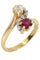 Bague BAGUE TOI & MOI RUBIS ET DIAMANTS 58 Facettes 052361
