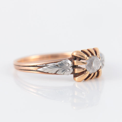 Bague 54.5 Bague or rose, platine et diamant 58 Facettes P3L12