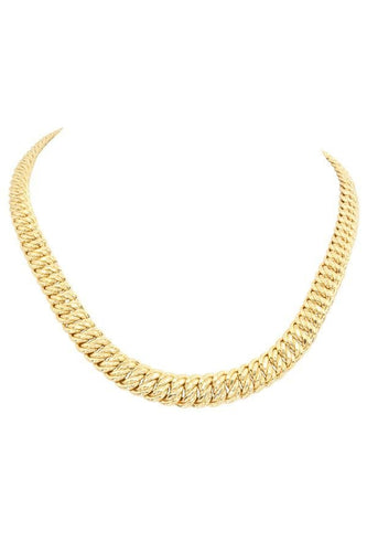 Collier COLLIER MAILLE AMERICAINE EN CHUTE 58 Facettes 042361