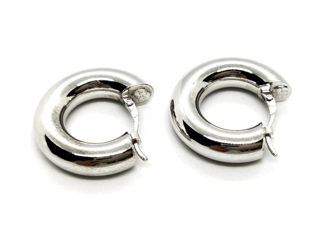 Boucles d'oreilles Boucles d'oreilles Créoles Or blanc 58 Facettes 1668017CN