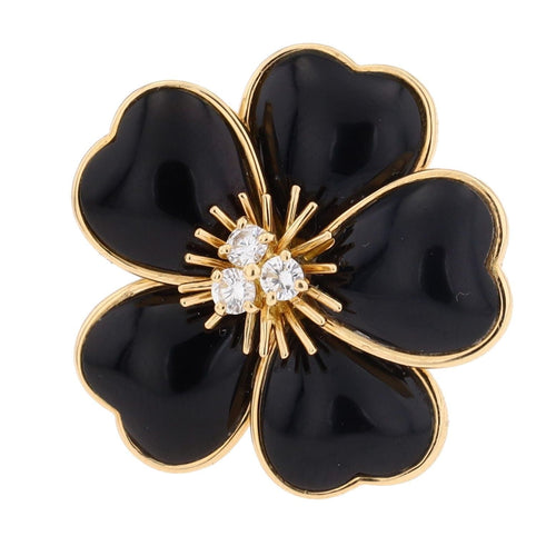 Bague 52 Van Cleef & Arpels Bague Rose de Noel Or jaune Diamant 58 Facettes 1696409CN