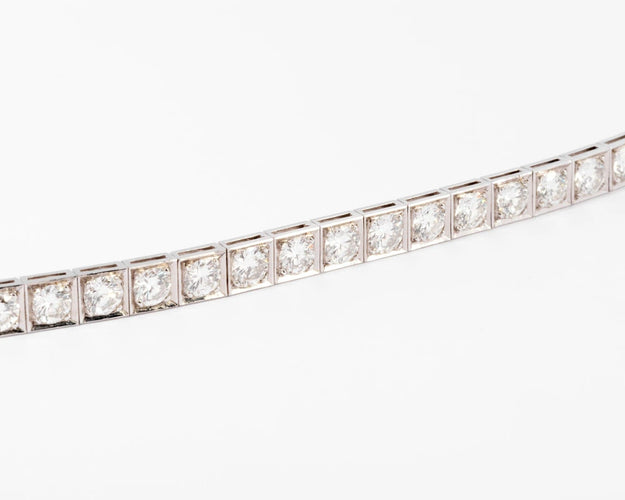Bracelet Bracelet rivière en diamant et platine 58 Facettes